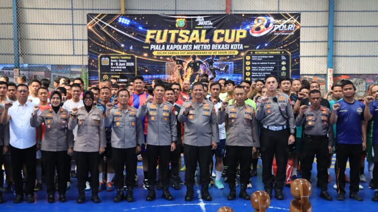 Polres Metro Bekasi Kota Meriahkan Hari Bhayangkara ke-80 dengan Turnamen Futsal