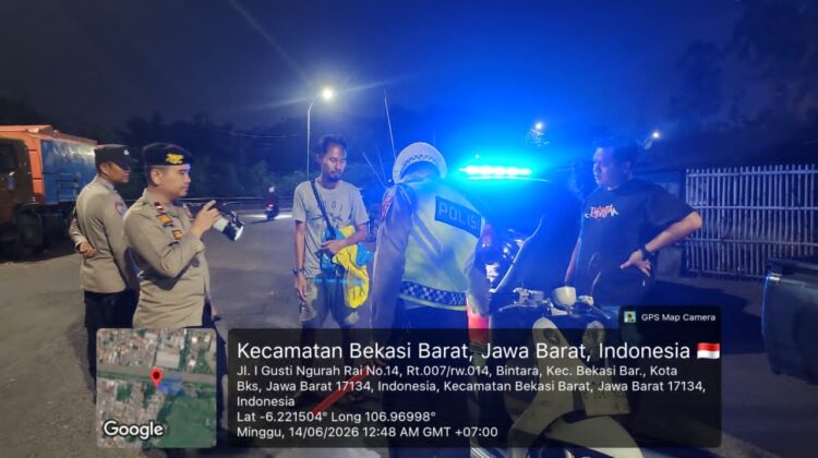 Jaga Jakarta On The Spot: Kapolsek Bekasi Barat Pimpin Patroli Gabungan dan Razia Stasioner