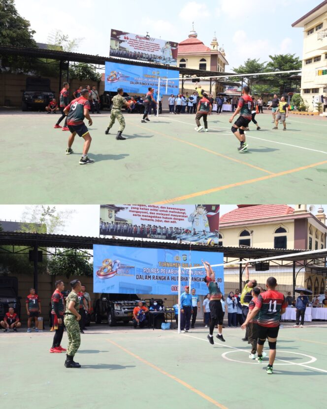 
					Sinergitas TNI-Polri dan Stakeholder Warnai Turnamen Voli Persahabatan Hari Bhayangkara ke-80