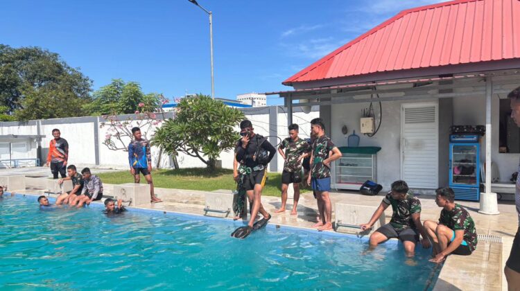 Tingkatkan Profesionalisme Prajurit Matra Laut, Satlinlamil 3 Gelar Latihan Selam Dasar