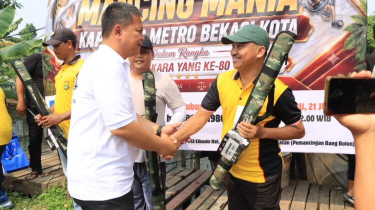Sambut HUT Bhayangkara ke-80, Kapolres dan Wakapolres Bekasi Kota Serap Aspirasi Lewat Lomba Mancing