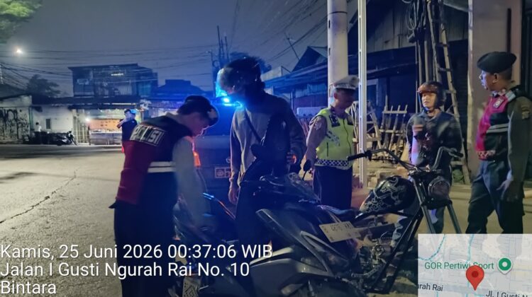Jaga Jakarta On The Spot Polsek Bekasi Barat Gelar Razia Stasioner dan Patroli, Cegah Kejahatan Jalanan hingga Tawuran