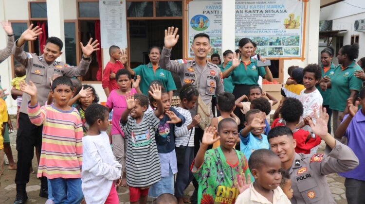 Momentum Hari Bhayangkara ke-80, Satgas Ops Damai Cartenz Pererat Kedekatan dengan Masyarakat Lewat Bakti Sosial