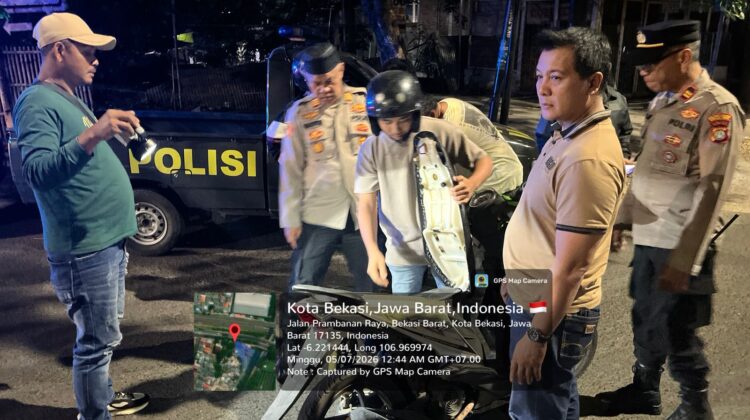 Jaga Jakarta On The Spot, Kapolsek Bekasi Barat Pimpin KRYD dan Razia Stasioner Cegah Tawuran