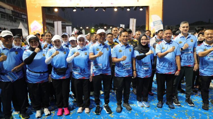 Kapolda Sumsel Bersama Forkopimda Sapa Ribuan Peserta Sumsel Bhayangkara Run, Kuatkan Kolaborasi dan Soliditas Bumi Sriwijaya