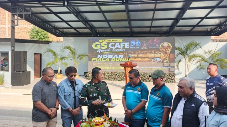 Perwakilan Kapolsek Bantargebang Hadiri Pembukaan GS Cafe Yonarmed 7/155 GS Biringgalih di Cikiwul