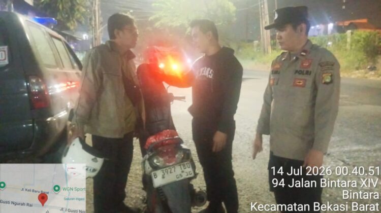 Berikan Rasa Aman Masyarakat Polsek Bekasi Barat Gelar Razia Stasioner dan Patroli Jaga Jakarta On The Spot